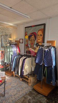 A portion of the men's clothing section.