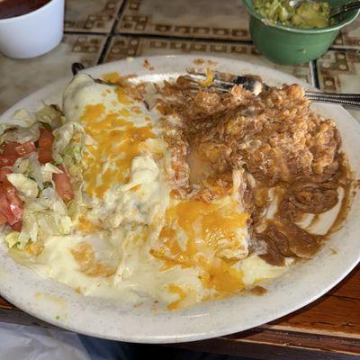 Lunch Chile Relleno with Enchilada