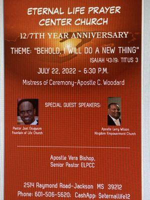 Eternal Life Prayer Center Church