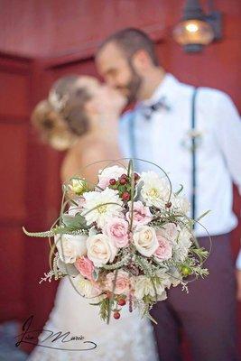 A bouquet almost as stunning as the bride.