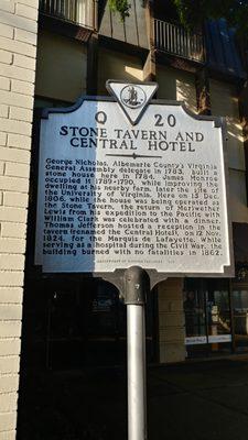 Stone Tavern and Central Hotel Historical Marker