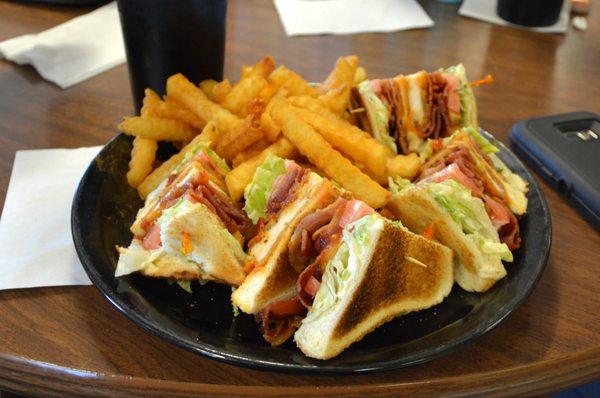 Buffalo Chicken Club with Fries