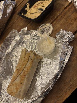 Chicken Shawarma and Hummus