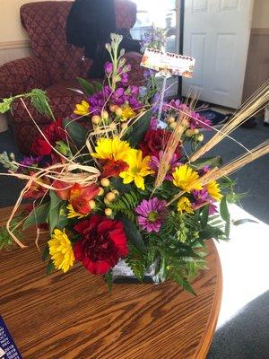 Flowers delivered today for my wife's birthday. These were ordered by her son James who lives in LA.