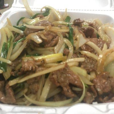 Our famous Mongolian beef!