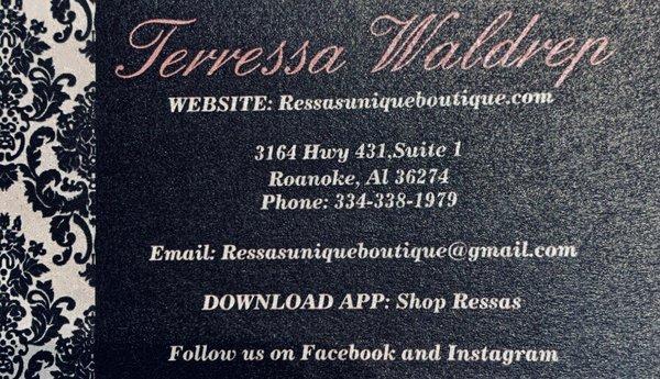 Website & Email Information about the shop