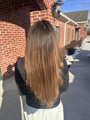 Balayage root touch up