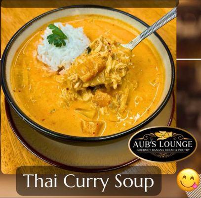 Delicious Thai Curry Soup (Credit to Aub's Lounge Photos on Instagram)-didn't get a chance to take a photo, before I ate it.