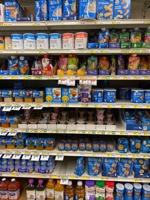 Lots of baby food