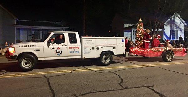One of our install trucks in local Christmas Parade