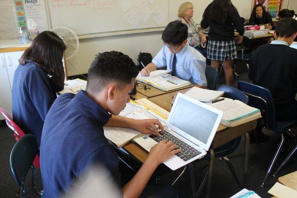 Students have access through school-provided chromebooks to cutting-edge tools, materials, and web-based programs.
