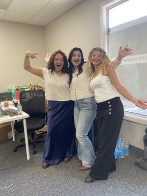 Three coaches in summer camp. Coach Donia , Coach Fatima , Coach Grayce were the best teachers ever.