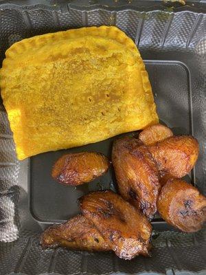 Meat pie and the plantains that came as side.