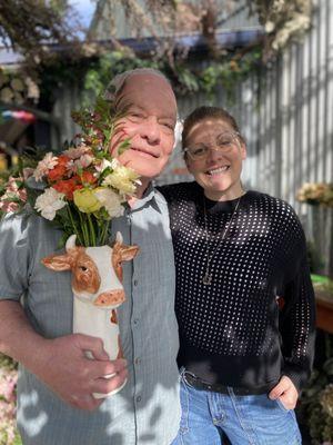 Bouquet from Flor on Fourth (vase from Paraíso Plant Studio)