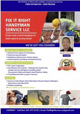 Fix It Right Handyman Service