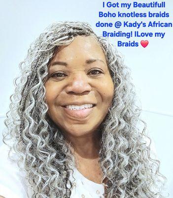 Boho knotless braids
