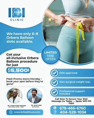 limited time offer for Orbera weight loss balloon