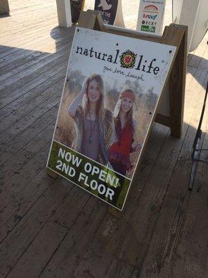 Natural Life clothing and accessories is located on the second level of Jockey's Ridge Crossing.