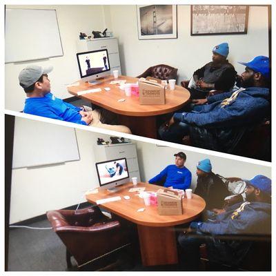 Our team going thru moving training