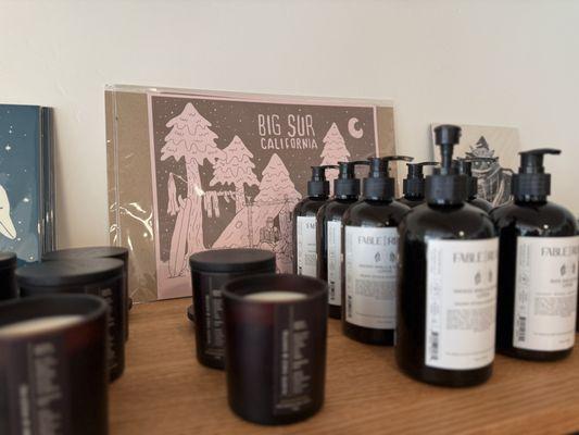 Fablerune products: soaps & candles