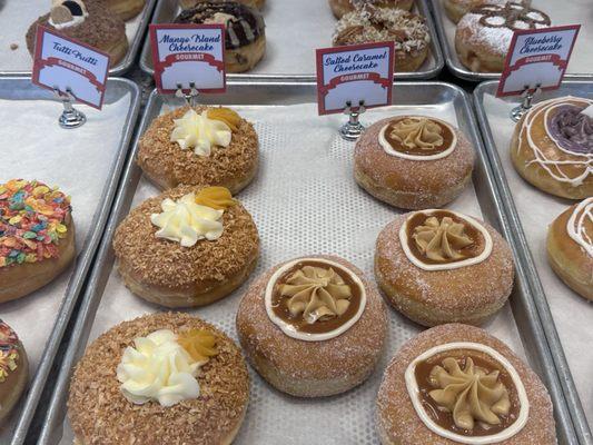 Assorted gourmet donuts