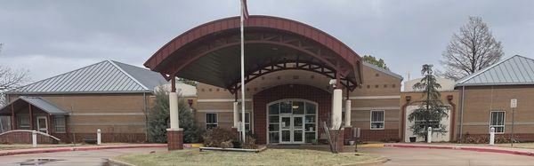 Front of the building and entrance