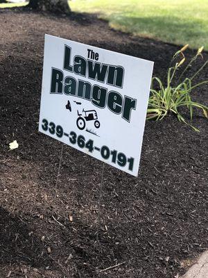 The mark of another rescued yard by The Lawn Ranger