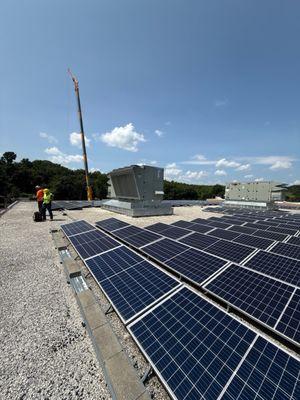 Commercial roof top HVAC units.