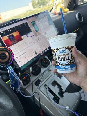 My overpriced (at this location) but oh so good (at every location) f'real shake!