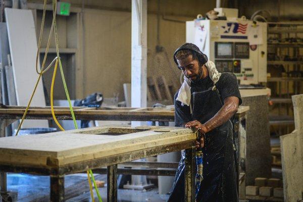 In house stone fabrication