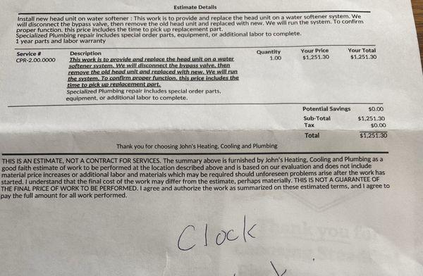 Invoices from boat companies