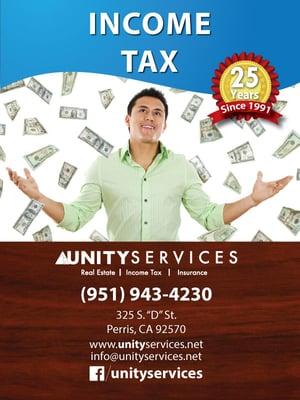INCOME TAX PREPARATION / PREPARACION DE IMPUESTOS
Weekdays / Entre semana 8:00 A.M - 6:00 P.M
Saturday / Sábado 9:00 A.M - 4:00 P.M