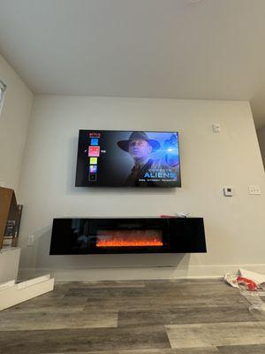 Tv and tv stand mounting