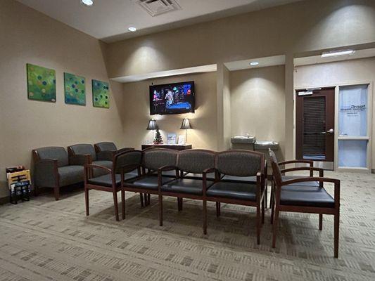 The lobby of the Spine and Scoliosis Specialists - Greensboro office.