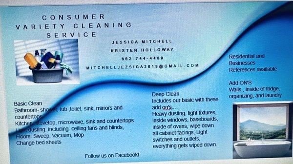 Consumer Variety Cleaning Services