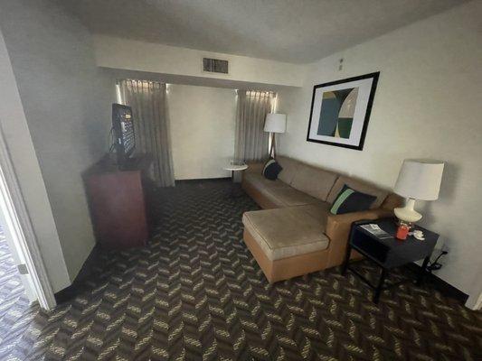 The Living-room that divides The two bedroom