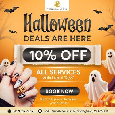 HALLOWEEN DEALS ARE HERE
It's the perfect time to give your nails a spooky-cute upgrade!