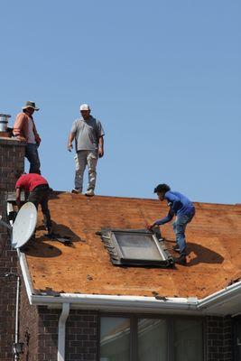 Another day on the job roofing.