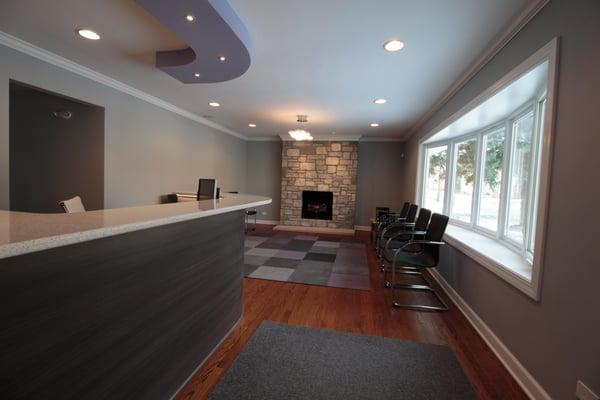 Welcoming and warm reception area.