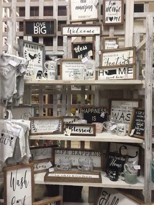 A very "farmhouse" style stall.
