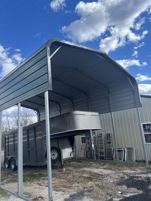 Legacy RV ports, regular carports and full garages.