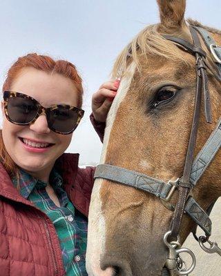 Selfie with the horse.