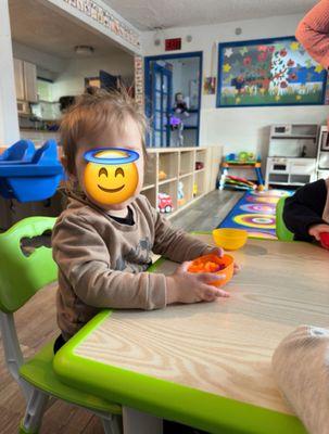 Toddler Room exploring colors