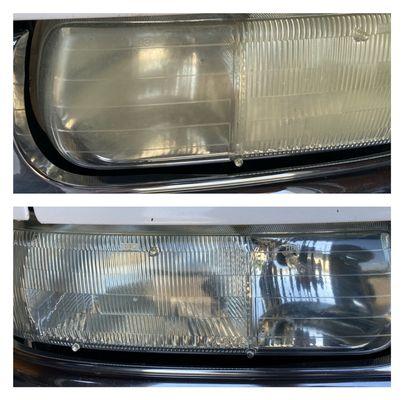 Before/After headlight restoration