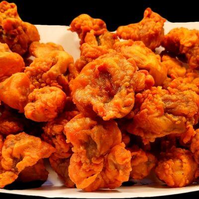 Crispy fried gizzards