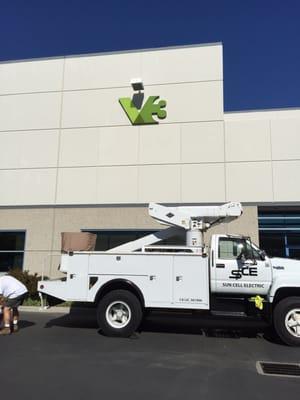 V3, channel letter/logo 48" x 87"