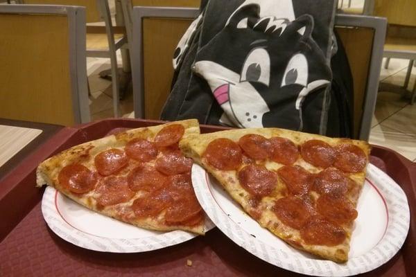 Two pepperoni slices