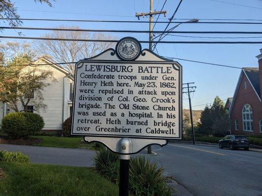 Lewisburg Battle Historical Marker