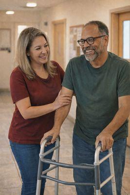 Lending a steady hand and taking the time to help safely. Dependable assistance for seniors and families who need a little extra support.