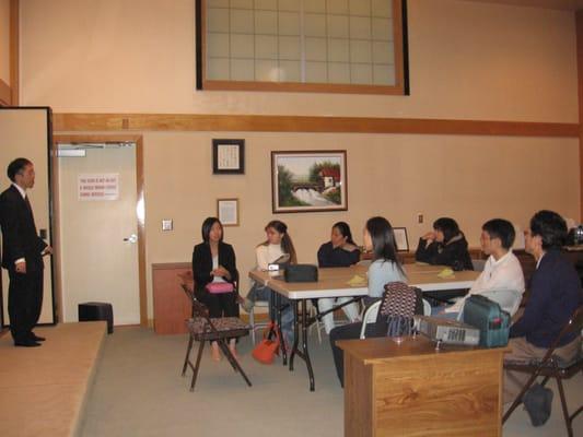 A speaker giving a talk